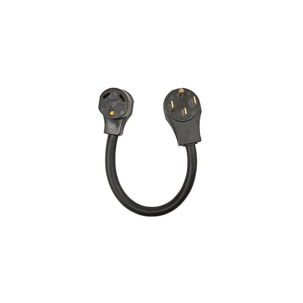 Overtime 12 in. 15 & 30A Male Power Cord Adapter for Connecting OV367806 Zoro